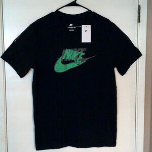 NEW NIKE SPORTSWEAR "Distressed Logo Tee" MEN'S BLACK T-SHIRT LARGE HJ0559-010